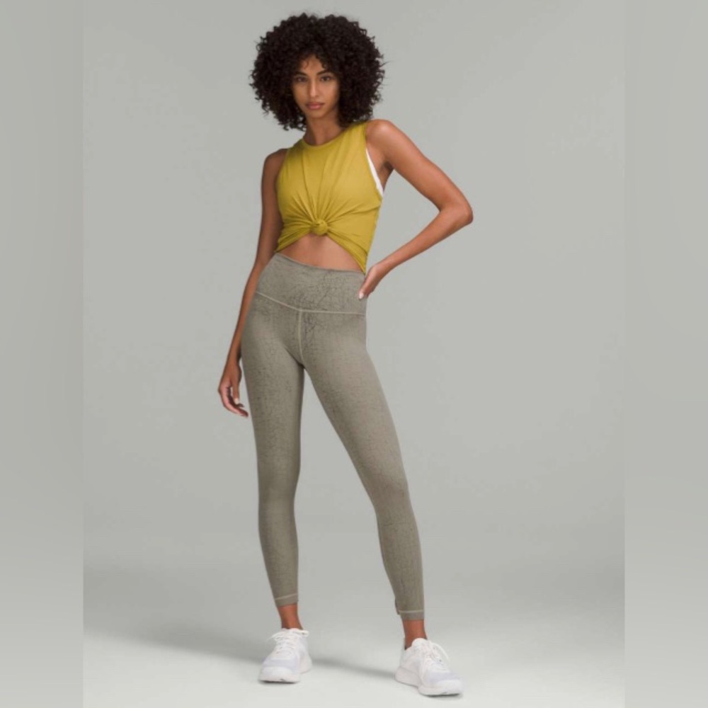Lululemon‎ Wunder Train High-Rise 25" Tight In Thread Dye Rover Black